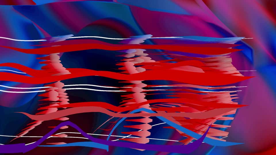 Still image from the On Running installation showing the LED wall and runner interaction.